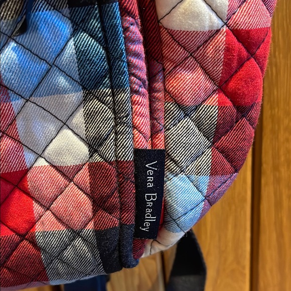 Vera Bradley Plaid Backpack - Red, Blue, Black - Picture 2 of 7